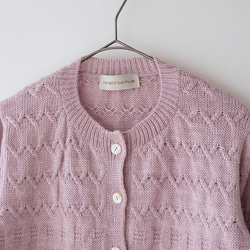 春秋季節の変わり目のカーディガンースモーキーピンク 7枚目の画像