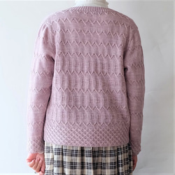 春秋季節の変わり目のカーディガンースモーキーピンク 4枚目の画像