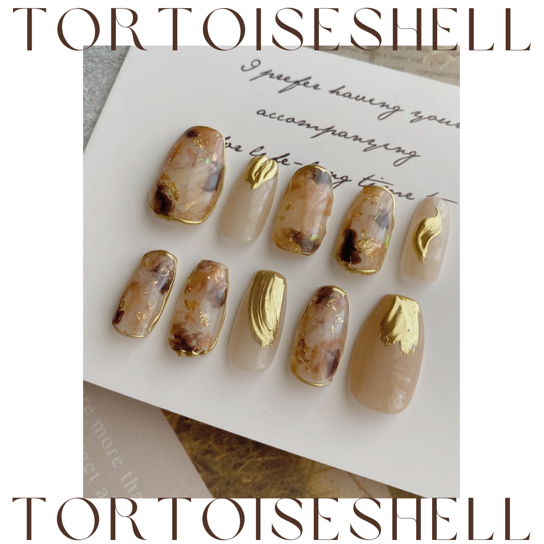 ｻｲｽﾞｵｰﾀﾞｰ/ﾈｲﾙﾁｯﾌﾟ/ニュアンス/べっ甲/推し活 ネイルチップ（つけ爪