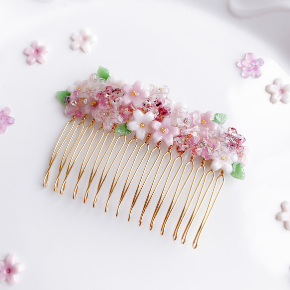 花曇桜＊さくらとスワロのヘアコーム 1枚目の画像