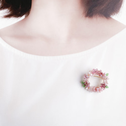花曇桜＊さくらとスワロのブローチ／コサージュ 11枚目の画像