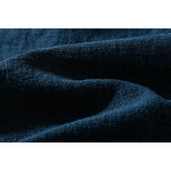 綿麻パンツ　中厚ロングパンツ　個性裾デザイン　ゆとりパンツ　ゴムウエスト　ネイビー　 S-LサイズL150NV 9枚目の画像