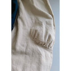綿麻パンツ　中厚ロングパンツ　個性裾デザイン　ゆとりパンツ　ゴムウエスト　ネイビー　 S-LサイズL150NV 13枚目の画像