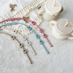 【セット】3way cup × くまさんストラップ　シリコンスナックカップ　ストローマグ　くまさん　出産祝い 6枚目の画像