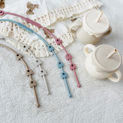 【セット】3way cup × くまさんストラップ　シリコンスナックカップ　ストローマグ　くまさん　出産祝い 8枚目の画像