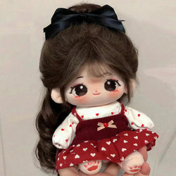 20cmぬいぐるみ 着せ替えぬいぐるみ かわいい 茶色髪の少女 骨格