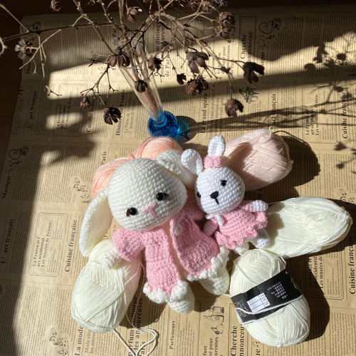 うさぎちゃんあみぐるみ ハンドメイド 編みぐるみ ウサギちゃん あみぐるみ 美咲Crochet 通販