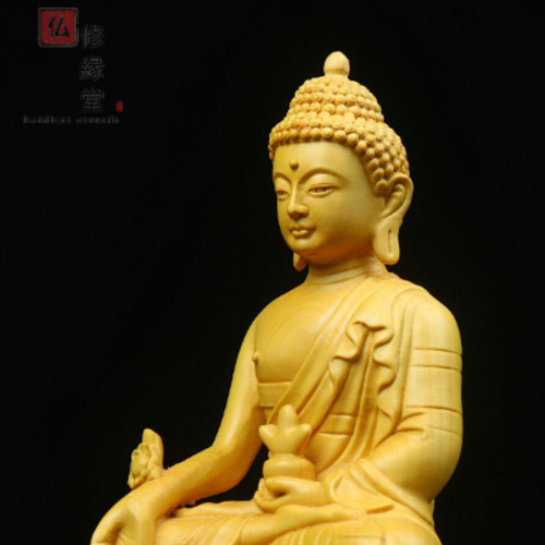 極上彫 木彫り 仏像 五方仏 彫刻 仏教工芸品 柘植材 仏師で仕上げ CG