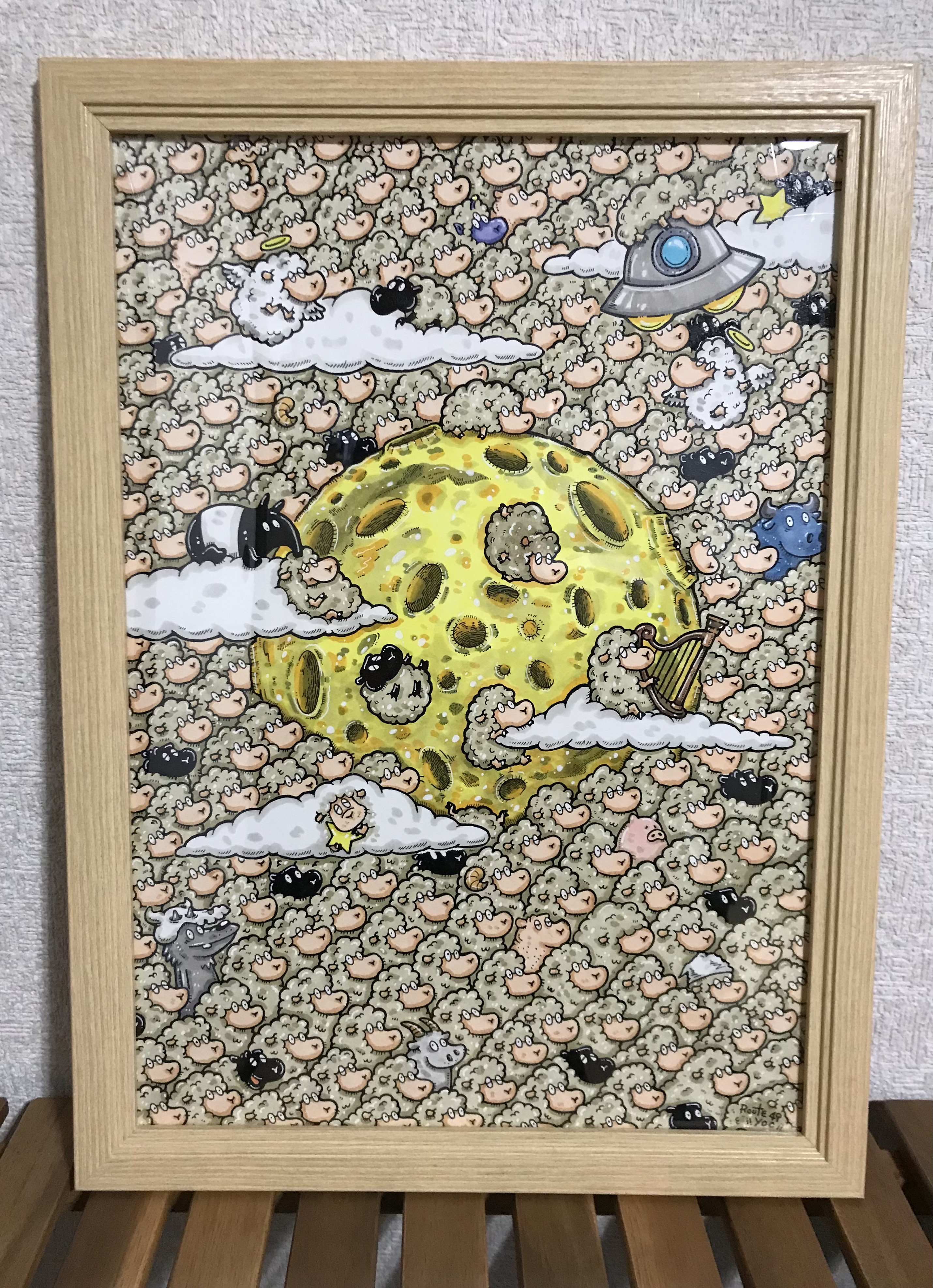 『Have a nice dream』アート　絵　イラスト　原画　羊