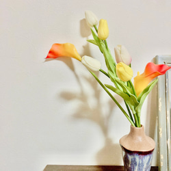 結婚式のウェルカムスペース・ギフト・インテリア・母の日にオススメ　チューリップとカラーのおしゃれ花束　 13枚目の画像