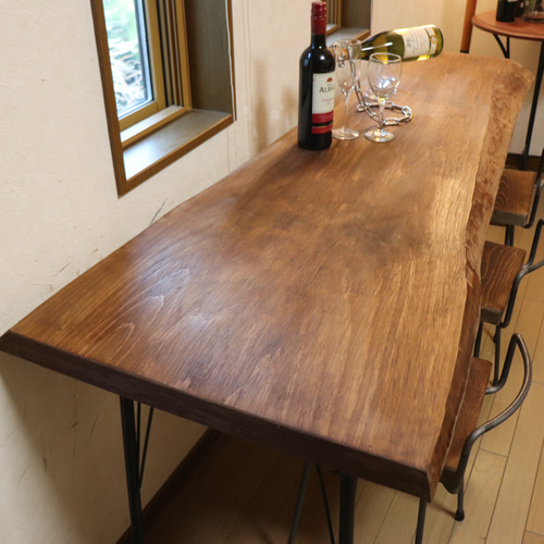 厚47奥行きワイド激安目玉品w1770 一枚板国産ヒノキ カウンター