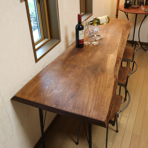 一点モノ】 アンティーク/ダイニングテーブル/カフェ 木製天板