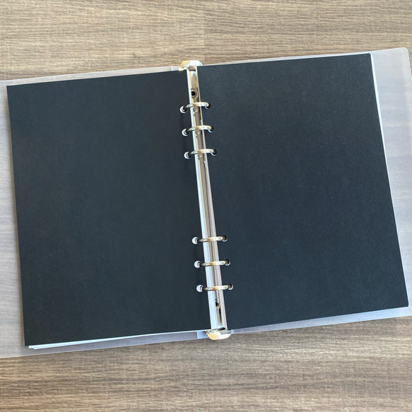 A5サイズ 無地(黒) システム手帳用 リフィル レフィル 手帳 ひととせ