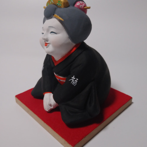 お福さん 笑顔で招福ほっこり素焼き人形 その他人形 林土岐人形 通販