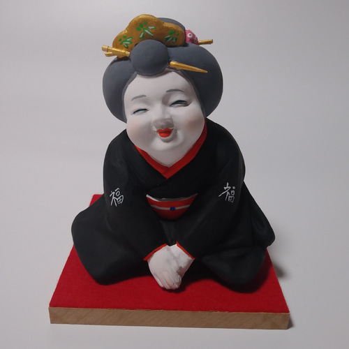 祖母の作った手作り『お福さん』和　福を呼ぶ日本人形　飾り置物　japan 祖母の作った手作り『お福さん』和福を呼ぶ日本人形飾り置物japan