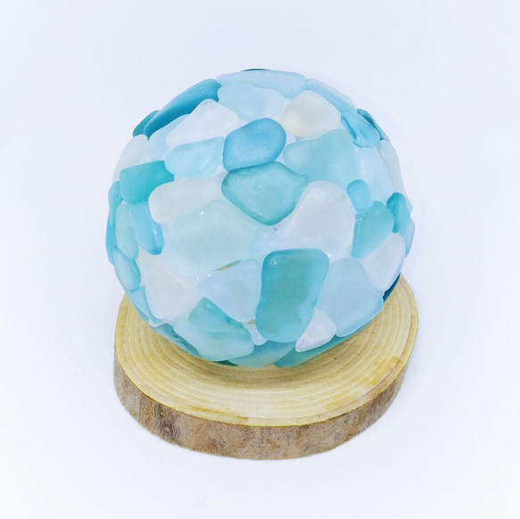 海からの贈り物 シーグラスランプ(筒状) 海からの贈り物〜シーグラスランプシェード キャンドル・キャンドル