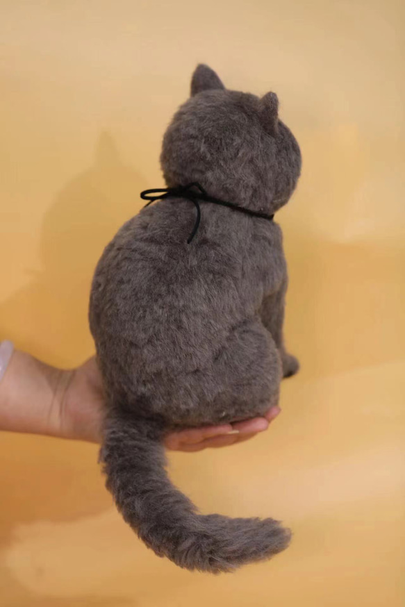 【オーダーメイドペット】羊毛フェルト、うちの子　猫ぬいぐるみ、フェルト猫、羊毛猫、肖像画、犬猫人形 プレゼントやギフトに 100% 模様