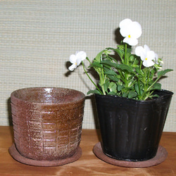 バーゲン Red soil flower pot 植木鉢 ミニ 焼締め 送料２割引き 陶宝石アクセサリー1個進呈! 10枚目の画像