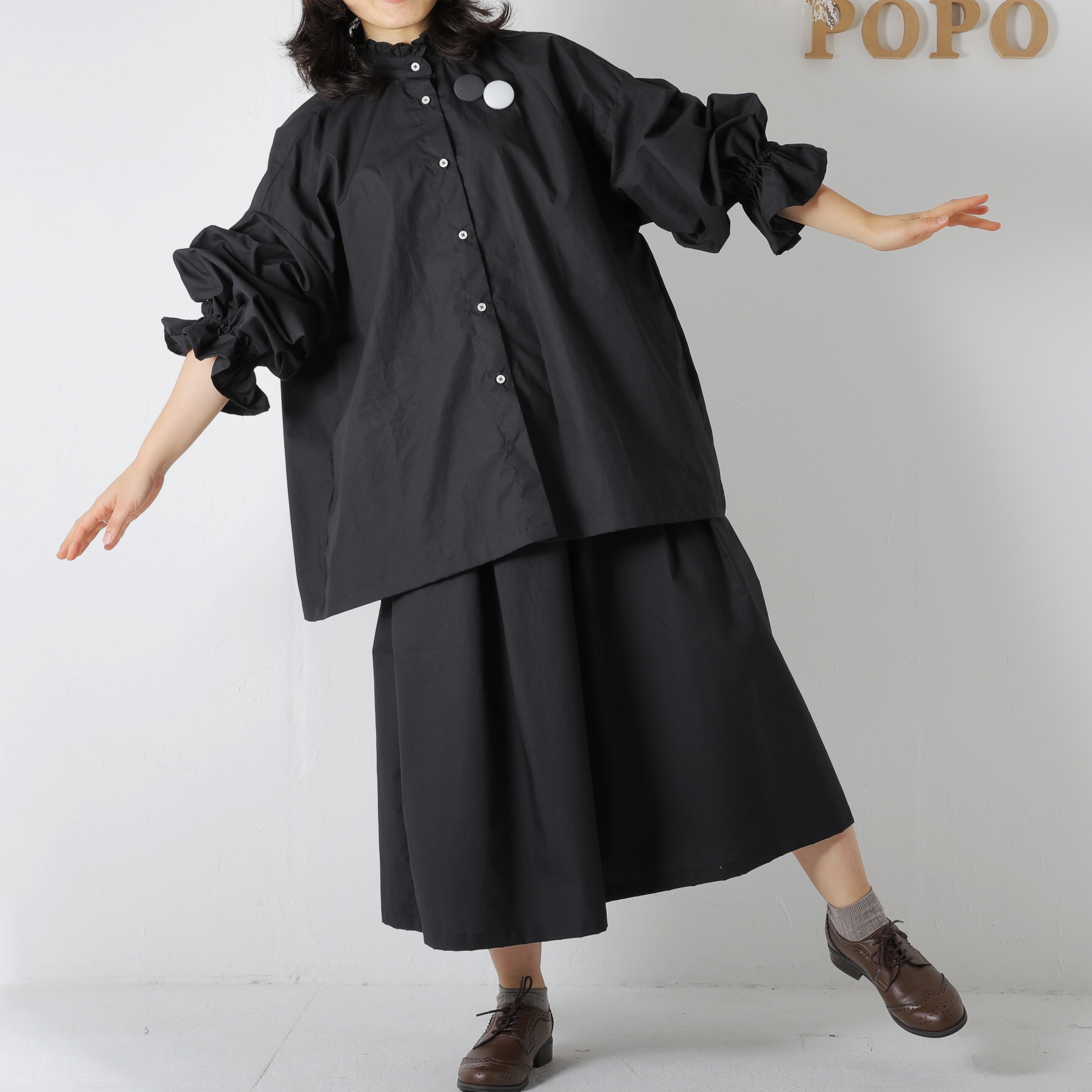 【みぃみ】スカート、ブラウスのセット トップス スカート セットアップ 上下セット レディース シャツ