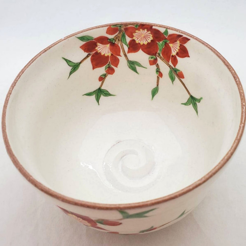 抹茶茶碗　桃の花 桃の花 春の抹茶盌 茶碗・めし碗 陶彩 花と風 通販 15531176