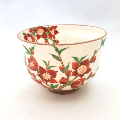 桃の花 春の抹茶盌 茶碗・めし碗 陶彩 花と風 通販 15531176｜Creema