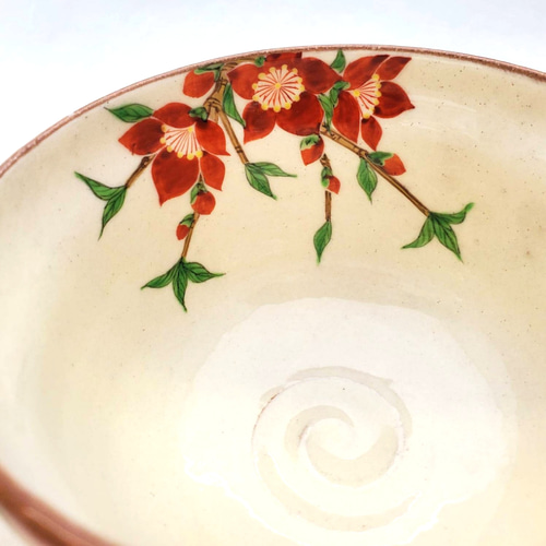 抹茶茶碗　桃の花 桃の花 春の抹茶盌 茶碗・めし碗 陶彩 花と風 通販 15531176