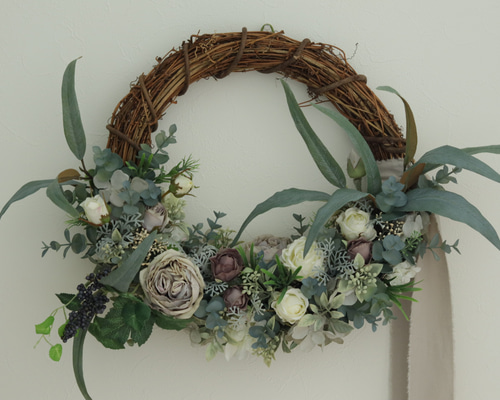 かすみ色のハーフリース アートフラワー C style Garden 通販 15531423