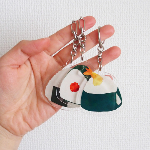 おにぎりアクリルキーホルダー キーリング tiko 通販 15531544