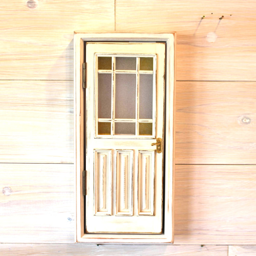 ミニチュアアンティークドア(ホワイト) 壁掛けラック・ウォール