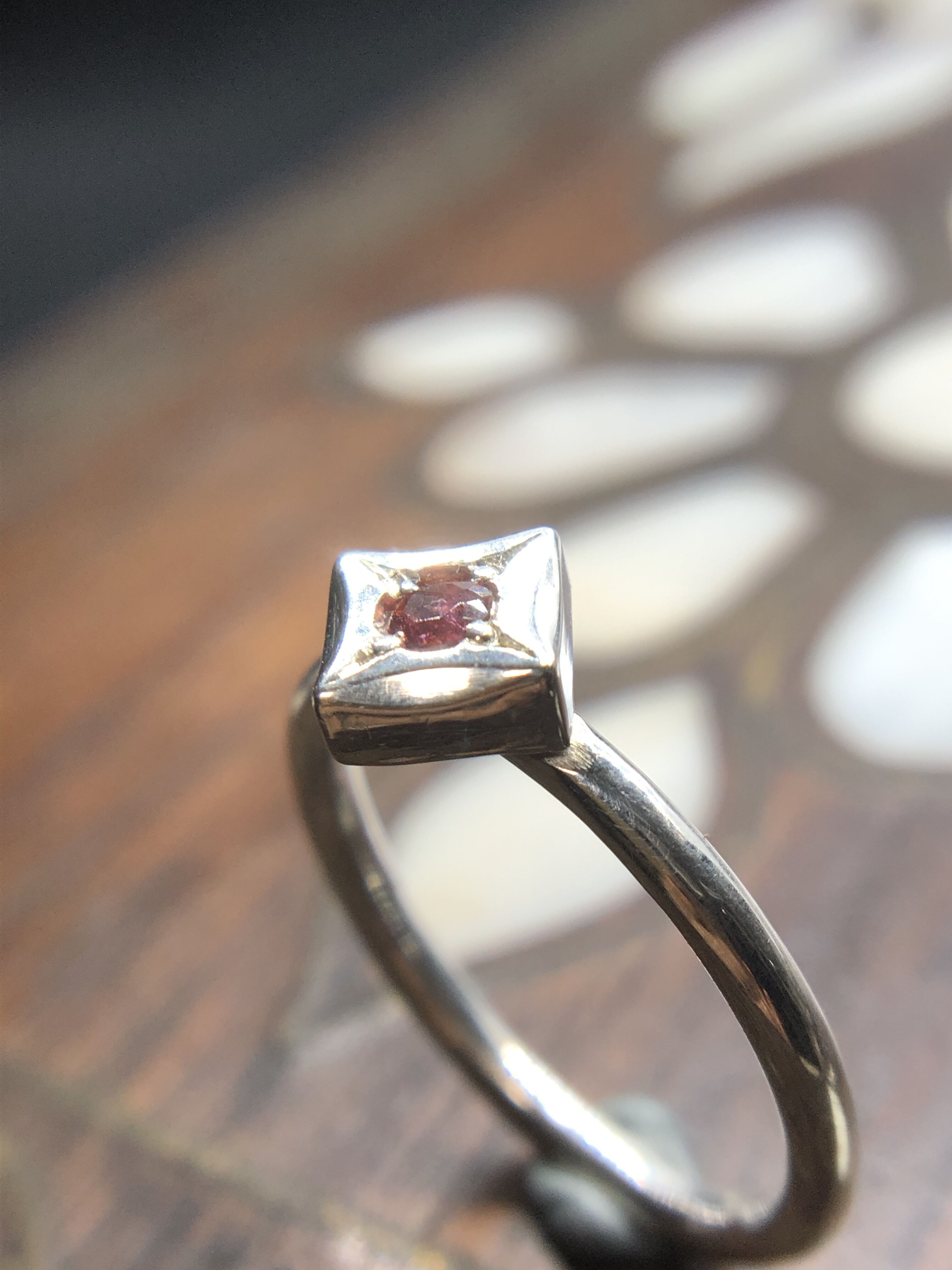6.5号　ボルドートルマリン　ピンキーリング