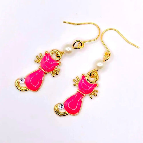 ちびにゃんこピアス 019】チビにゃん ピアス（フック・チェーン） IZUMONEKO 通販