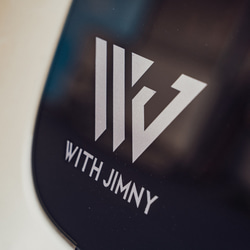 ジムニー jimny ステッカー / WITH JIMNY カッティングステッカー : シルバー：Mサイズ 4枚目の画像