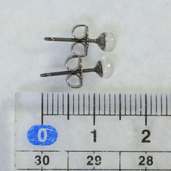 （1 件）寶藍色月光石耳釘（4 毫米，鈦柱） 第5張的照片