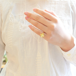Nanohana 常規/小指戒指 [日本製造] [均碼戒指] 花/花 第3張的照片
