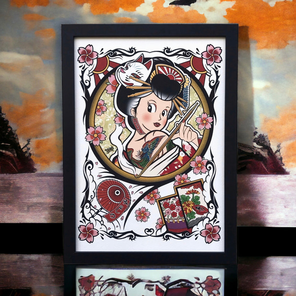 送料無料 通販  売上実績NO.1 ◇押し絵 クラフト - クラフト・布製品 額入り花札 クラフト・布製品