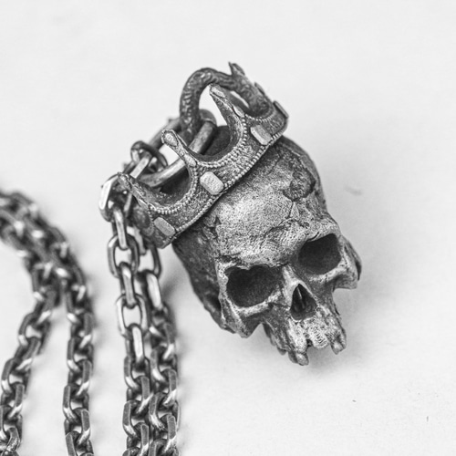 メンズ腕時計/王冠頭蓋骨シルバーペンダント/プレミアム最高スケルトン