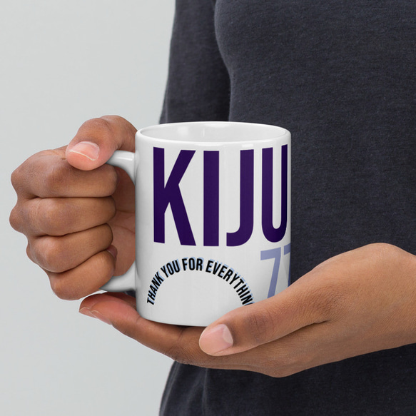 ＜喜寿祝い＞ KIJU Mug おしゃれ プレゼント 記念日 77歳  マグカップ 1枚目の画像