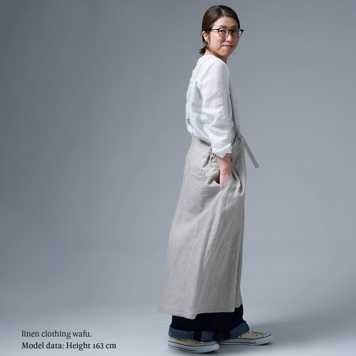 wafu】これさえあればおしゃれ番長！シン・タブリエスカート / 亜麻  