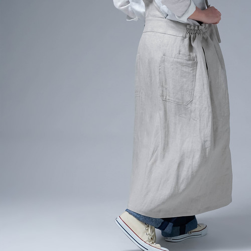 wafu】これさえあればおしゃれ番長！シン・タブリエスカート / 亜麻
