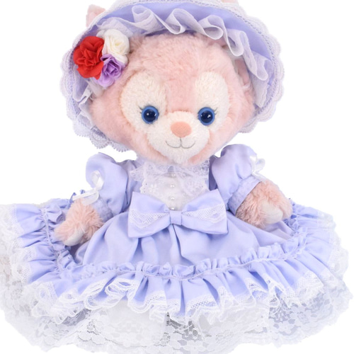 ろろ*即購入/値下げ交渉可 ぬい服 フリルドレス 5点おまとめ リーナ・ベル 服 着せ替え コスチューム ボンネット付フリルドレス 藤