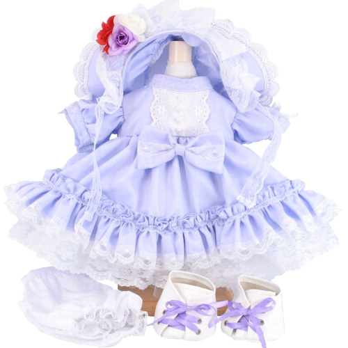 リーナ・ベル 服 着せ替え コスチューム ボンネット付フリルドレス 藤