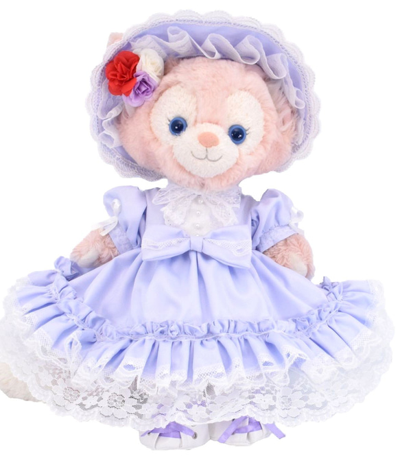 リーナ・ベル 服 着せ替え コスチューム ボンネット付フリルドレス 藤