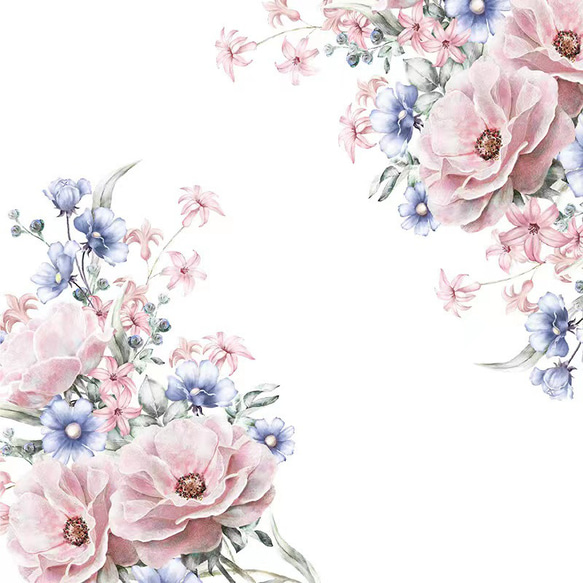 ウォールステッカー SF15 ガーデン　ピンク花　癒す　DIY 壁紙　インテリアシート　剥がせるシール 送料無料 6枚目の画像