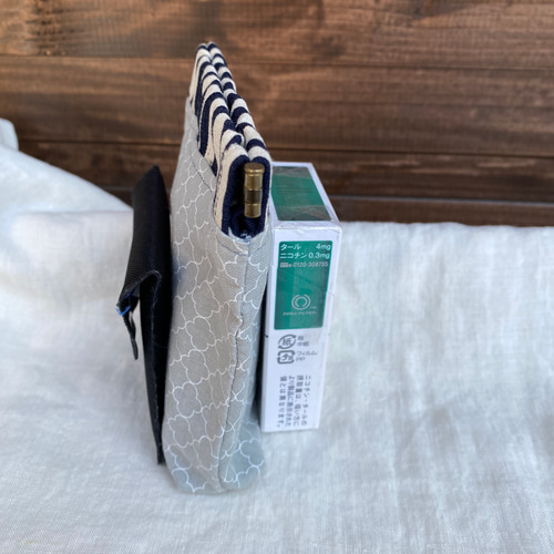 受注製作】携帯灰皿も入る モロッカン 12cmバネポーチ コンパクト