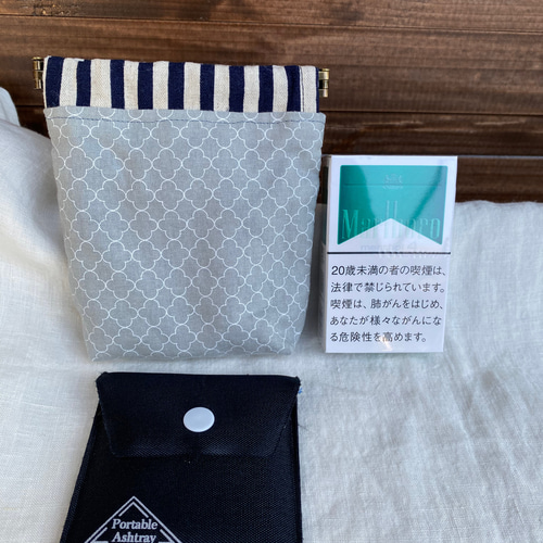 受注製作】携帯灰皿も入る モロッカン 12cmバネポーチ コンパクト