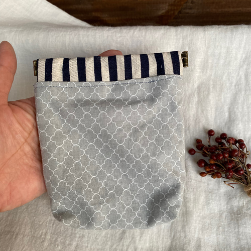 受注製作】携帯灰皿も入る モロッカン 12cmバネポーチ コンパクト