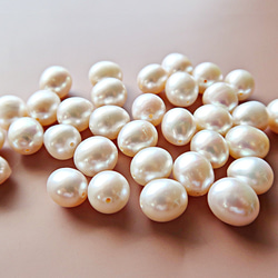 【2way】14KGF/ FRESHWATER PEARL FLAT CHAIN NECKLACE 3枚目の画像