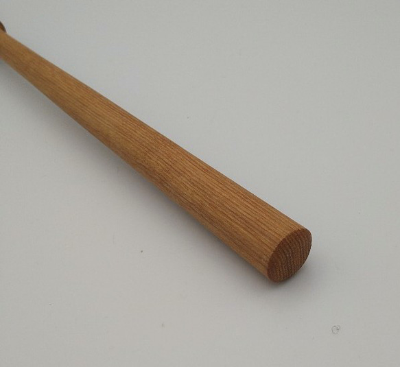 スパートル   Porridge Spurtle 長さ３０センチ　直径大きいところで１.９cm　タモ　木製 5枚目の画像