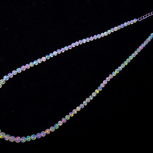 ☆エチオピアンオパール 49.8ct/47cm☆1連ビーズ☆ラウンドネックレス 