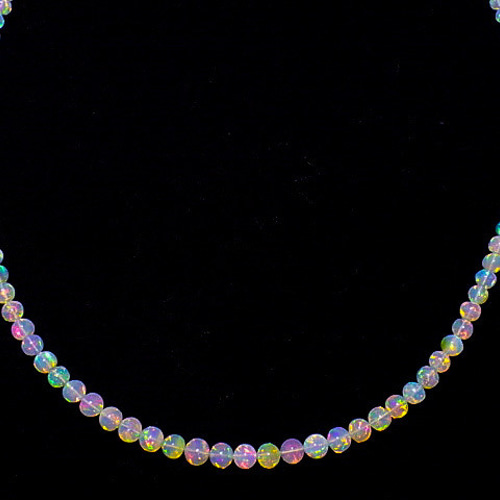 ☆エチオピアンオパール 49.8ct/47cm☆1連ビーズ☆ラウンドネックレス 